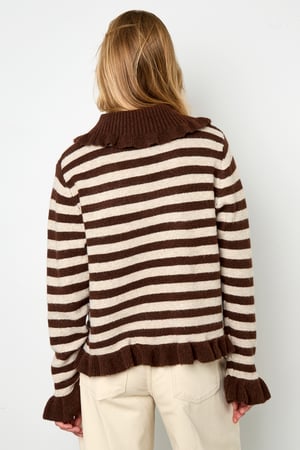 Polyester fiber (polyester) Knit cardigan Stripes Casual Fall/Winter  Clothes h5 Picture8